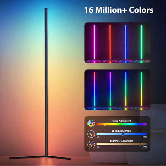 RGB Dream Color Floor Lamp with Music Sync Modern 16 Million Color Changing Standing Mood