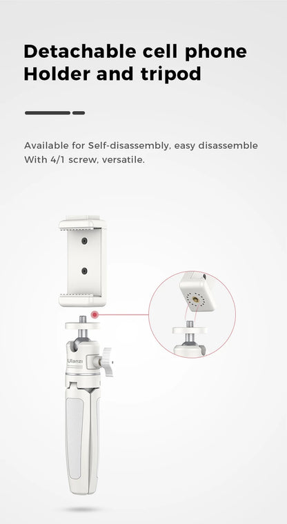 Ulanzi MT-08 Mini Tripod White Color Foldable Tripod Monopod