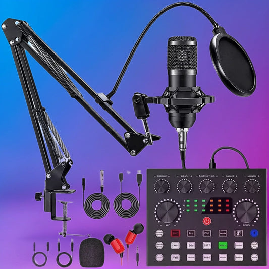 Professional Podcast Microphone SoundCard