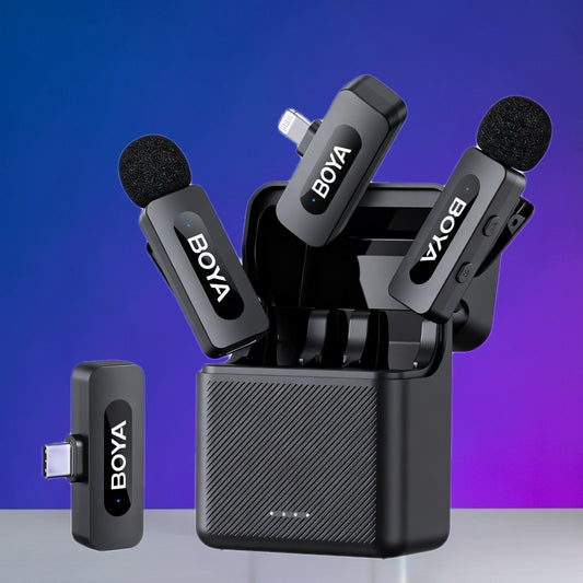 BOYA BY-V3 Wireless Mic | Crystal Clear Audio for Professional Vlogging
