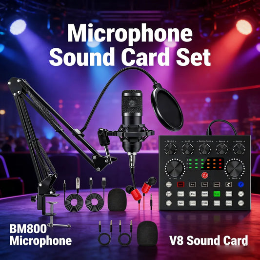 Professional Podcast Microphone SoundCard