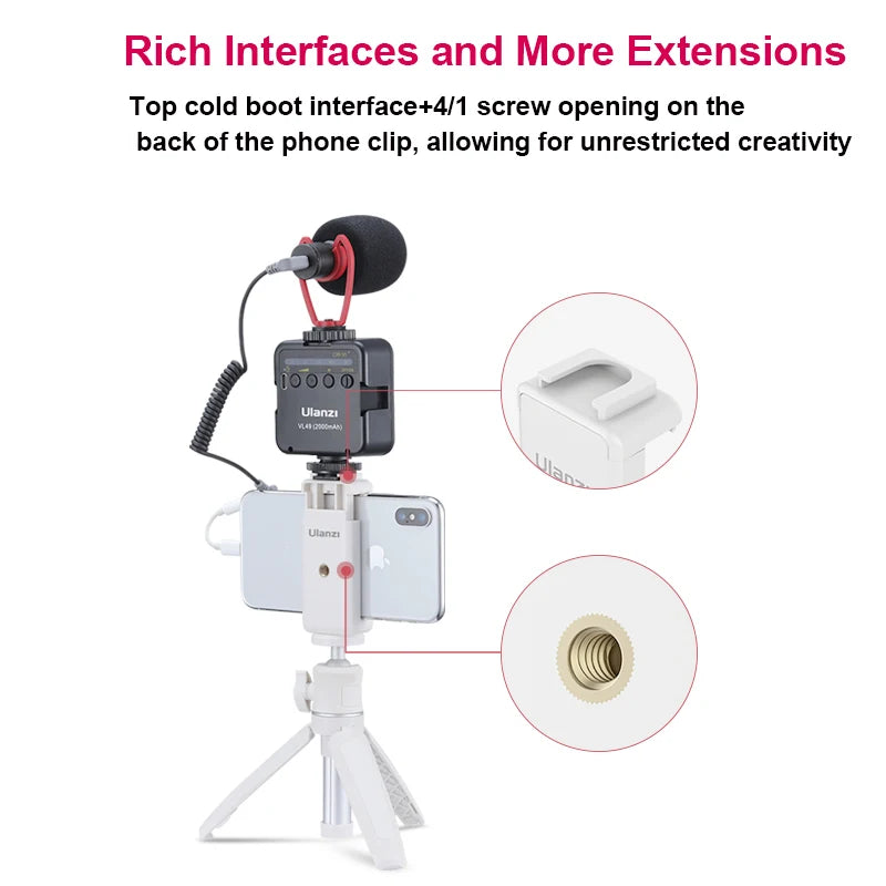 Ulanzi MT-08 Mini Tripod White Color Foldable Tripod Monopod