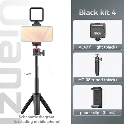 Ulanzi MT-08 Mini Tripod White Color Foldable Tripod Monopod