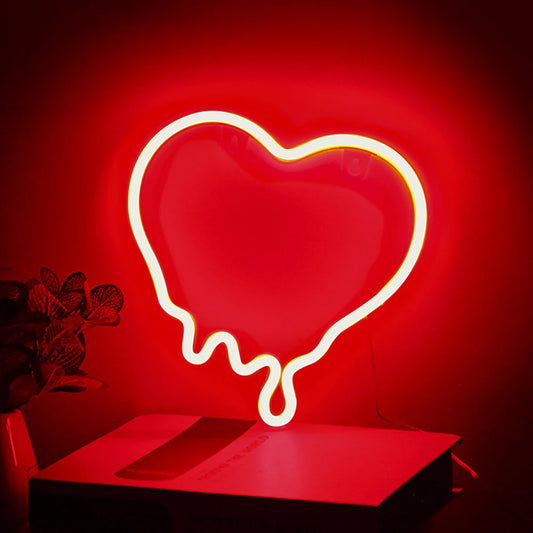 USB/Battery LED Neon Lights Sign for Wall Art Decor Heart Gaming Bar Bedroom