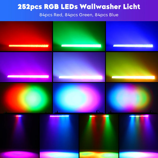 U'King 252 LED RGB Wall Wash Light DMX